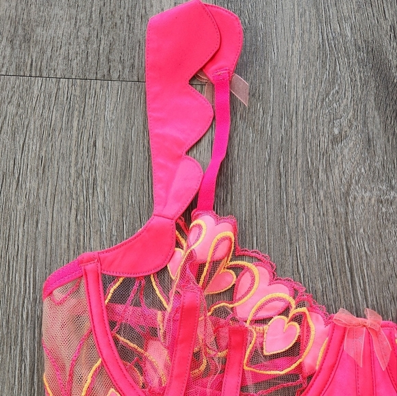 New!For Love and Lemons Graphic Hearts Bustier‎ Top - Picture 10 of 14